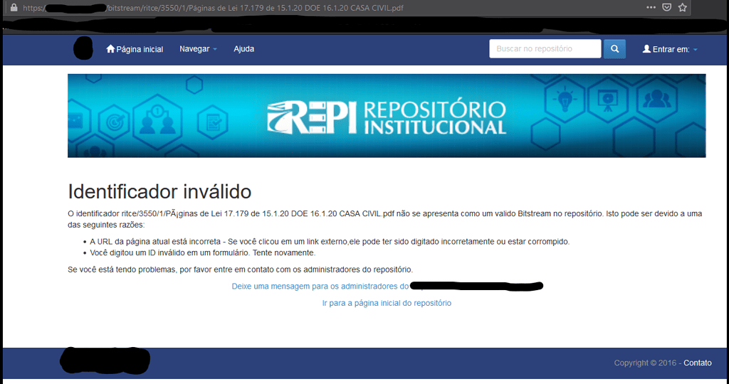 Falta de nome nos metadados - DSpace - Fórum do Instituto